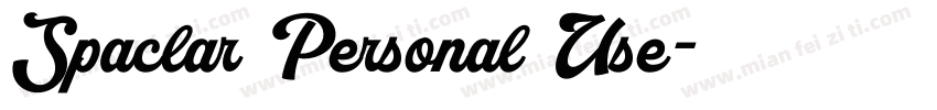 Spaclar Personal Use字体转换